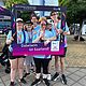 40. levoBank Stadtlauf in Lebach, Gruppenfoto in Rahmen mit Illustration